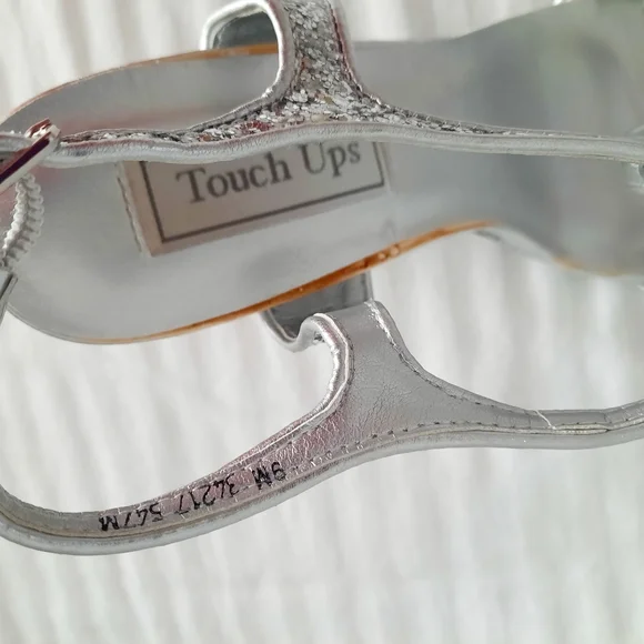Sparkly Silver high heeled sandal shoes Size 9 - Picture 12 of 15
